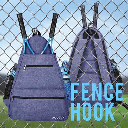 Tennis Bag Tennis Backpack - Large Tennis Bags for Women and Men to Hold Tennis Racket,Pickleball Paddles, Badminton Racquet, Squash Racquet,Balls and Other Accessories